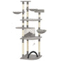Cat Tree With Sisal Scratching Posts Grey 190 Cm