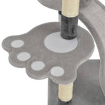 Cat Tree With Sisal Scratching Posts Grey 145 Cm