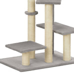 Cat Tree With Sisal Scratching Post Grey 125 Cm