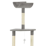 Cat Tree With Sisal Scratching Post Grey 180 Cm - Top-Down View