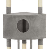 Cat Tree With Sisal Scratching Post Grey 180 Cm