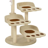 Cat Tree With Sisal Scratching Posts Beige 90 Cm