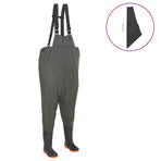 Wading Pants with Boots Green Size 38
