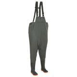 Wading Pants with Boots Green Size 38 - Front View