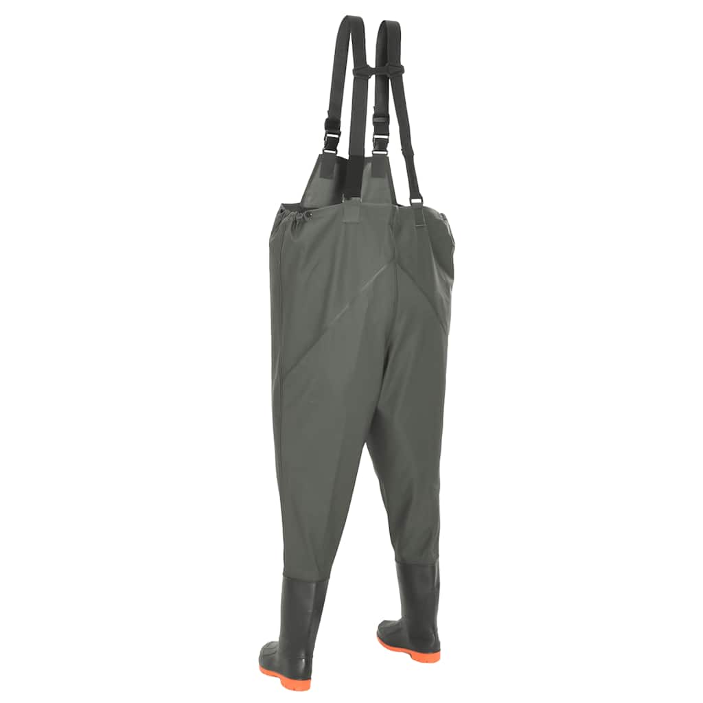 Wading Pants with Boots Green Size 38