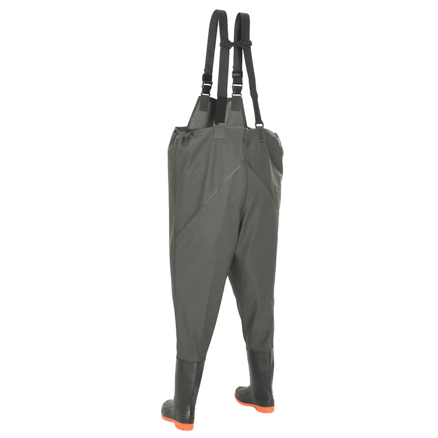 Wading Pants with Boots Green Size 38
