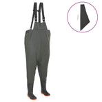 Wading Pants with Boots Green Size 39