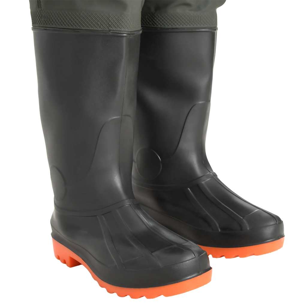 Wading Pants with Boots Green Size 39