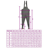 Wading Pants with Boots Green Size 39 - Low Angle