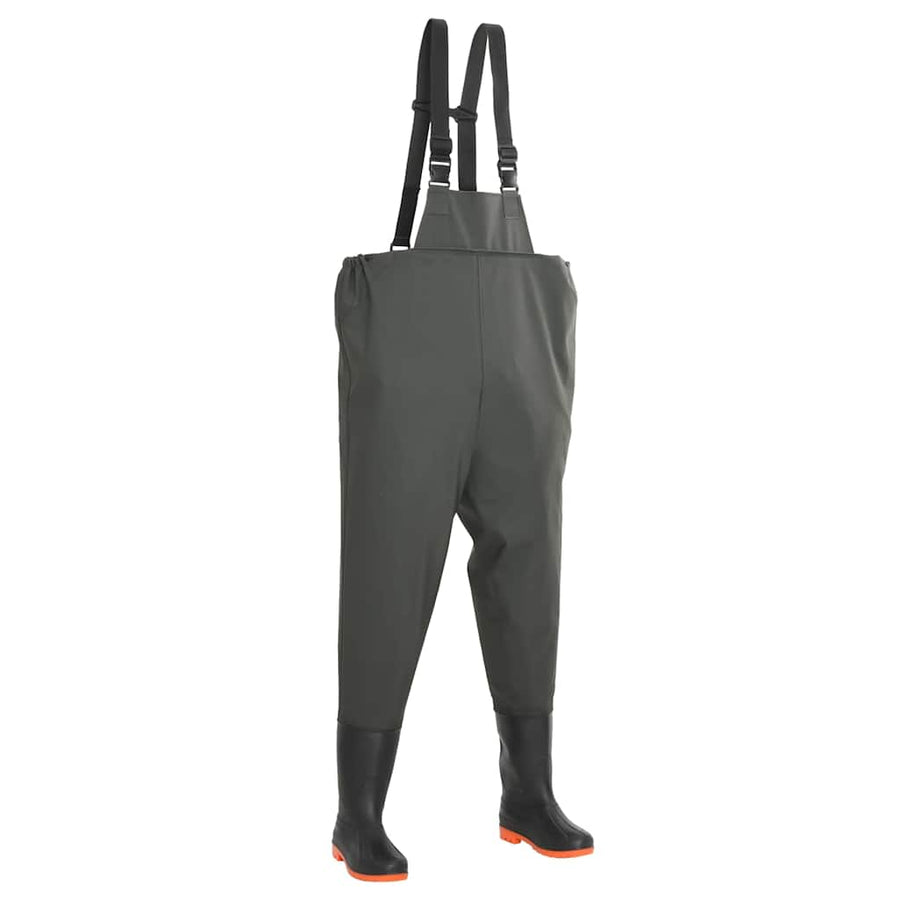 Wading Pants with Boots Green Size 40