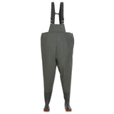 Wading Pants with Boots Green Size 40
