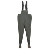 Wading Pants with Boots Green Size 41 - Side View
