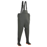 Wading Pants with Boots Green Size 42 - Front View