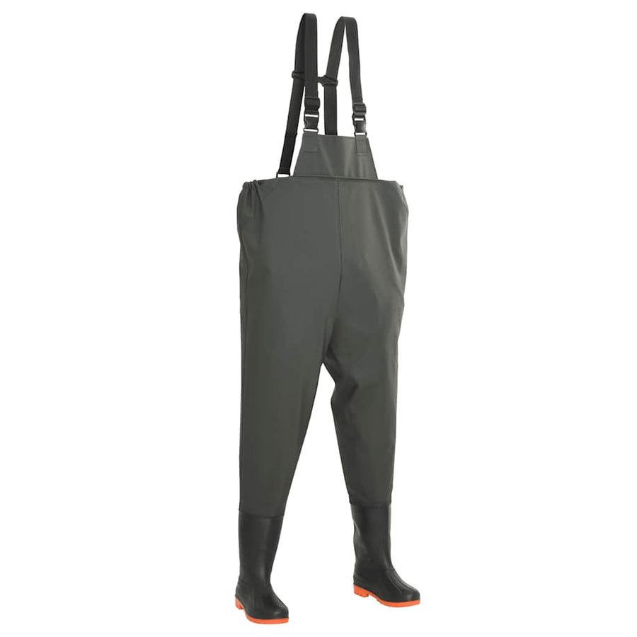 Wading Pants with Boots Green Size 42