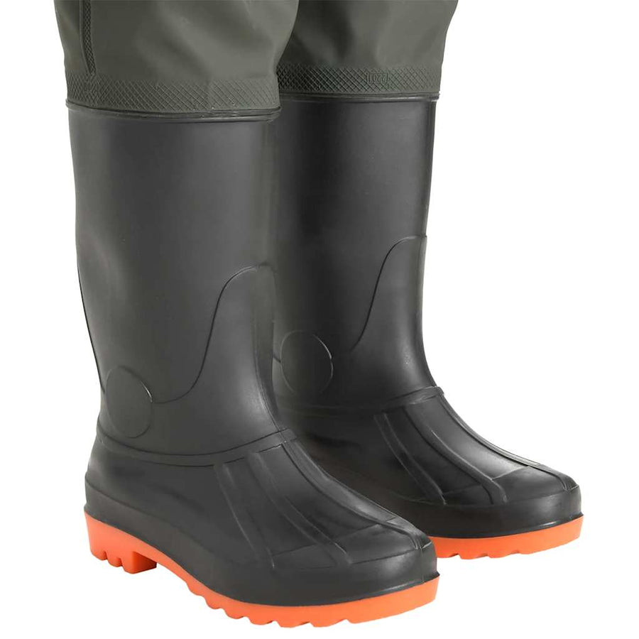 Wading Pants with Boots Green Size 42