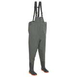 Wading Pants with Boots Green Size 43 - Front View