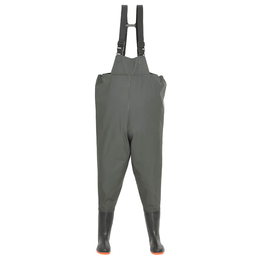 Wading Pants with Boots Green Size 43