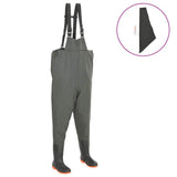 Wading Pants with Boots Green Size 44