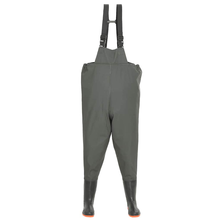 Wading Pants with Boots Green Size 44
