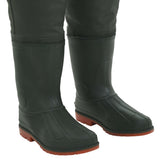 Wading Pants with Boots Green Size 46 - Rear View