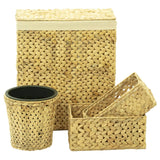 4 Piece Bathroom Set Water Hyacinth - Front View