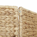 5-Panel Room Divider 193x160 cm Water Hyacinth - 45-Degree Angle