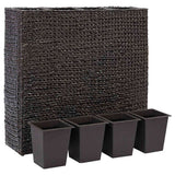 Raised Bed with 4 Pots Water Hyacinth Black