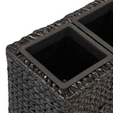 Raised Bed with 4 Pots Water Hyacinth Black - 45-Degree Angle