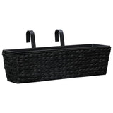 Planters 2 pcs Water Hyacinth Black - Front View