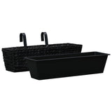 Planters 2 pcs Water Hyacinth Black - Side View