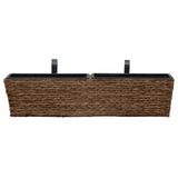 Plant Pots 2 pcs Water Hyacinth Brown - Rear View