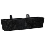 Planters 2 pcs Water Hyacinth Black - Front View