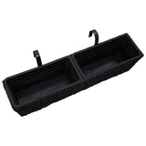 Planters 2 pcs Water Hyacinth Black - Top-Down View