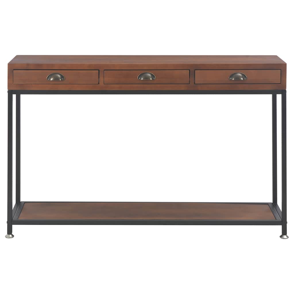 Console Table with 3 Drawers 120x30x76 cm Solid Fir Wood