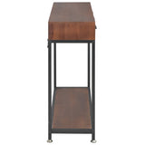 Console Table with 3 Drawers 120x30x76 cm Solid Fir Wood
