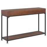 Console Table with 3 Drawers 120x30x76 cm Solid Fir Wood
