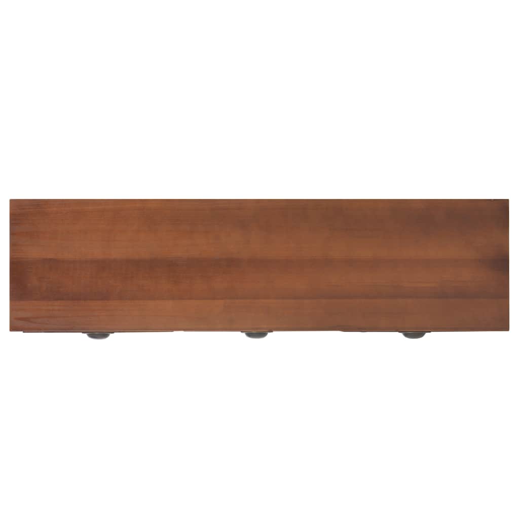 Console Table with 3 Drawers 120x30x76 cm Solid Fir Wood