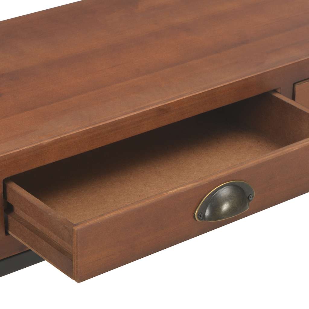 Console Table with 3 Drawers 120x30x76 cm Solid Fir Wood