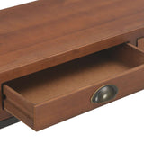 Console Table with 3 Drawers 120x30x76 cm Solid Fir Wood - Low Angle