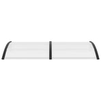 Door Canopy Black 200x100 cm PC