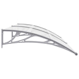 Door Canopy Grey 200x100 cm PC - 45-Degree Angle