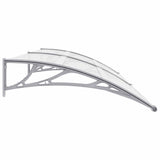 Door Canopy Grey 240x100 cm PC - 45-Degree Angle
