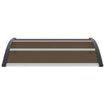 Door Canopy Black 120x100 cm PC