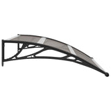Door Canopy Black 120x100 cm PC - 45-Degree Angle