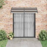 Door Canopy Black 200x100 cm PC - Side View