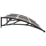 Door Canopy Black 200x100 cm PC - 45-Degree Angle