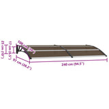Door Canopy Black 240x100 cm PC