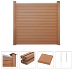 Garden Fence WPC 183x187 cm Brown