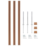 WPC Fence Set 2 Square 357x187 cm Brown
