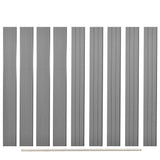 WPC Fence Set 2 Square + 1 Slanted 451x187 cm Grey
